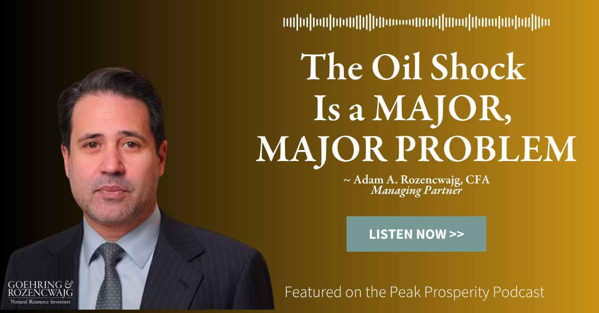 (Podcast) The Greatest Energy Shock in History is Unfolding