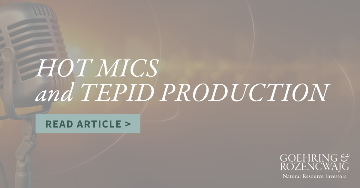 Hot Mics & Tepid Production. Read Article. 