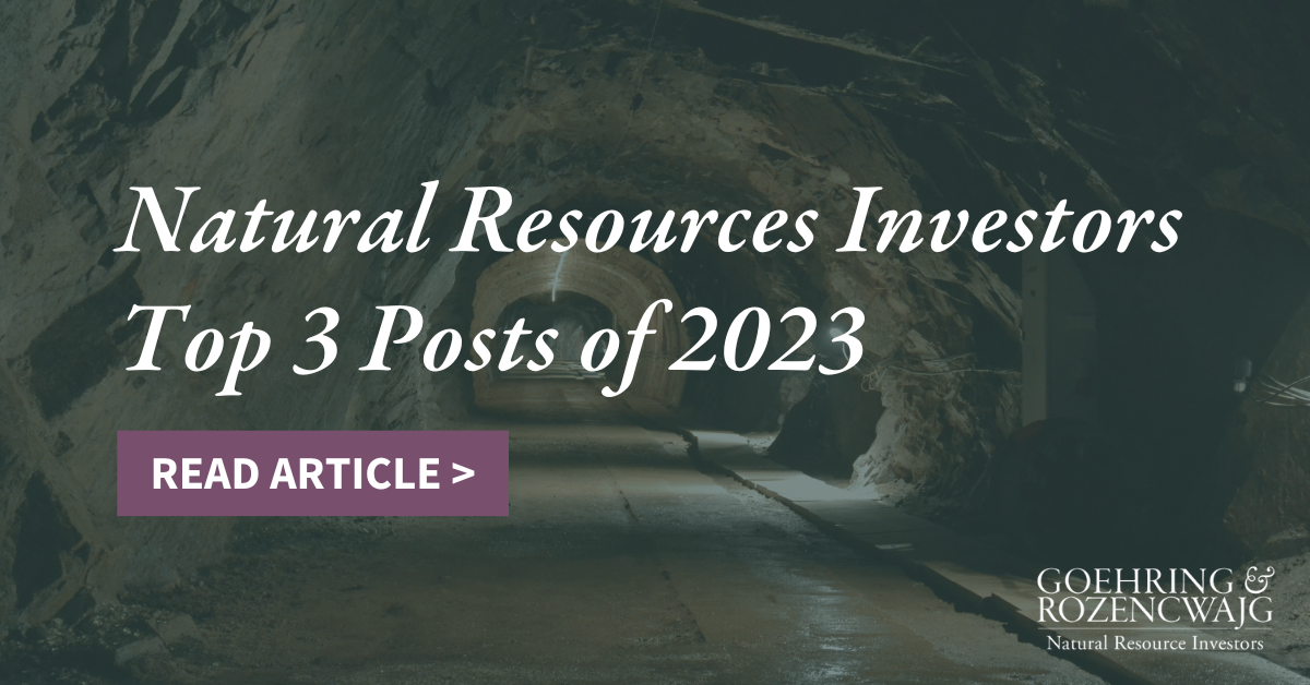 Natural Resource Investors  - Top 3 Blog Posts of 2023