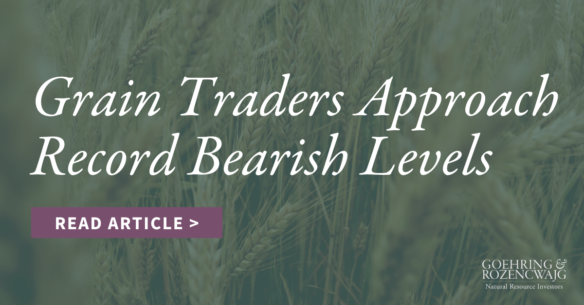 Grain Traders Approach Record Bearish Levels