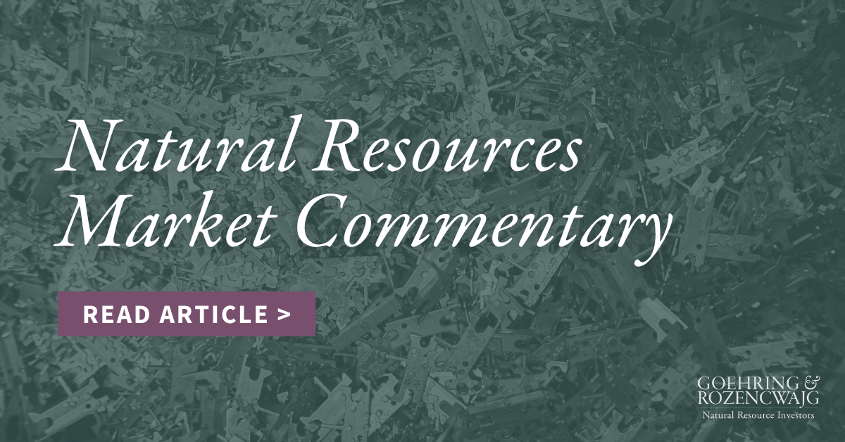 Natural Resources Market Commentary