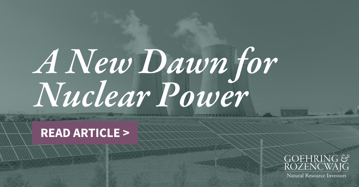 A New Dawn for Nuclear Power