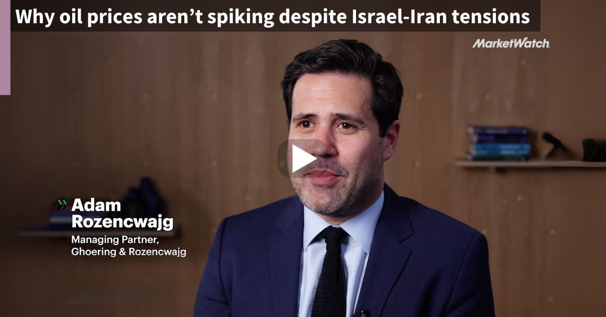 (MarketWatch) Why oil prices aren’t spiking despite Israel-Iran tensions