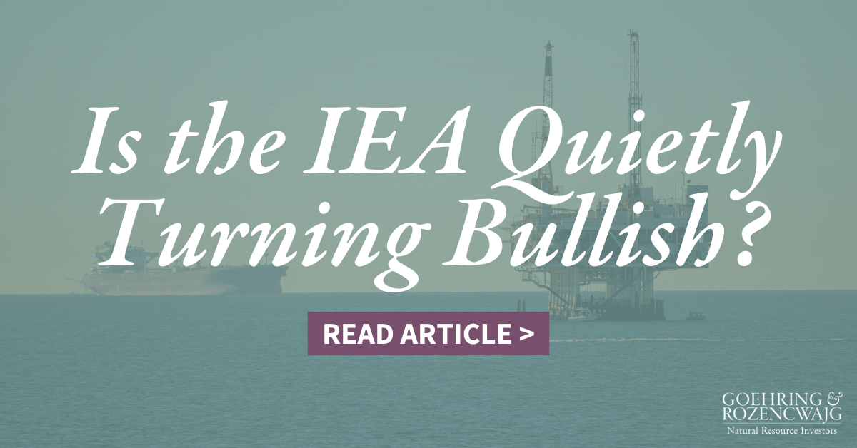 Is the IEA Quietly Turning Bullish?