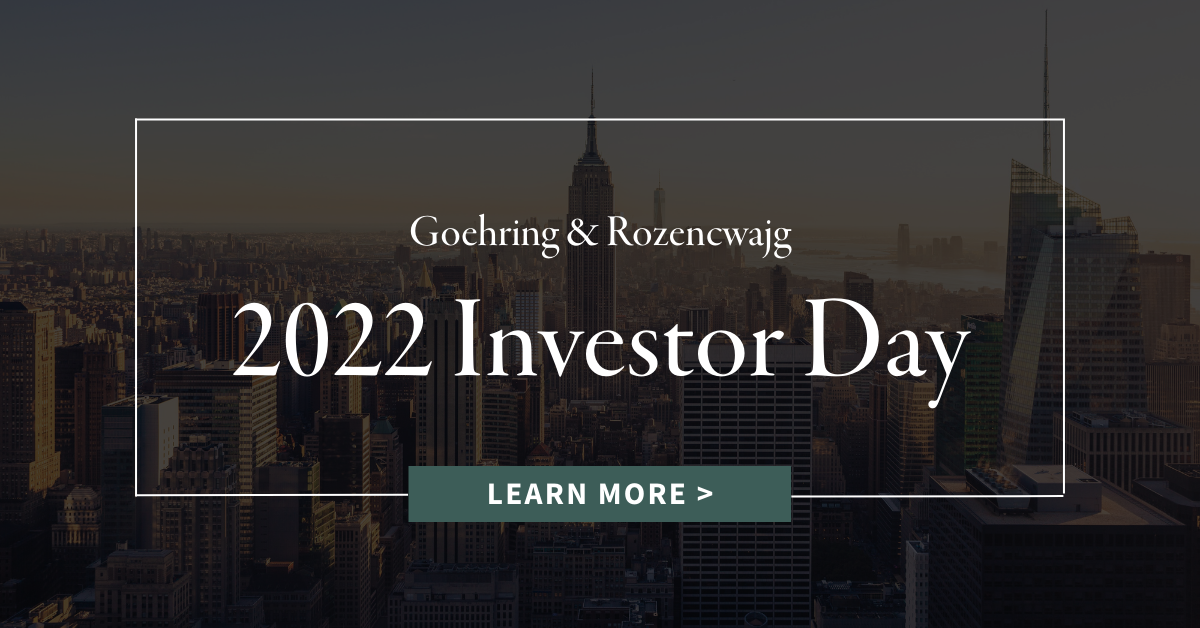 Goehring & Rozencwajg 2022 Investor Day